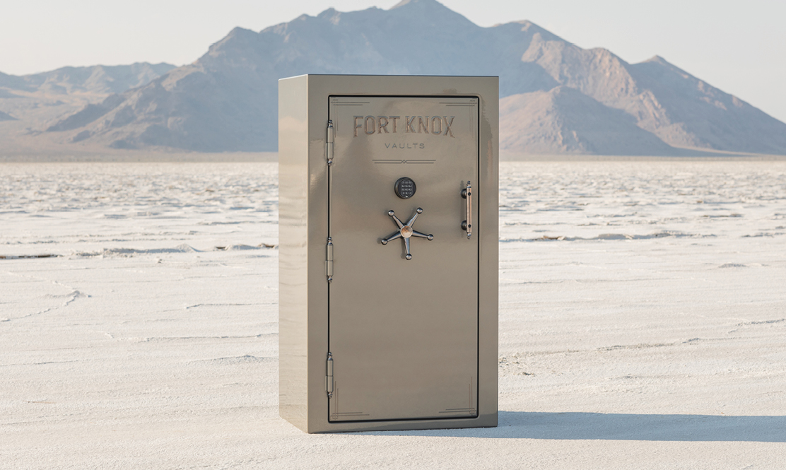 fort knox safe on salt flats